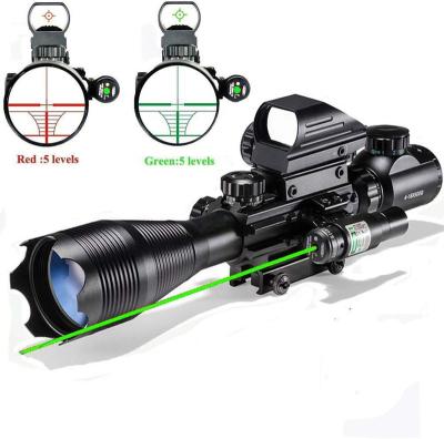 China SPINA optics red and green reticle 4-16X50EG. riflescope with free float rail mounts 3 in 1 combo slot to hunt 4 - 16 x 50 EG. +HD103+YH211 for sale