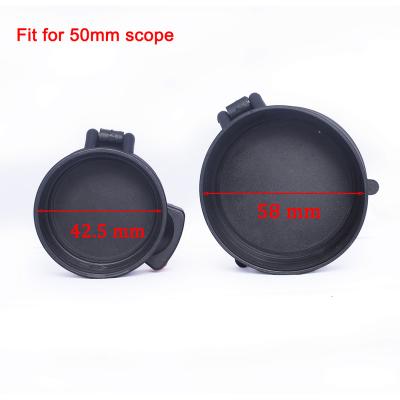 China SPINA OPTICS Scope Cover Rubber Airsoft Flip Up 40mm Dot 50mm Red Scope Rifle Scope Tactical Lens Cover for sale