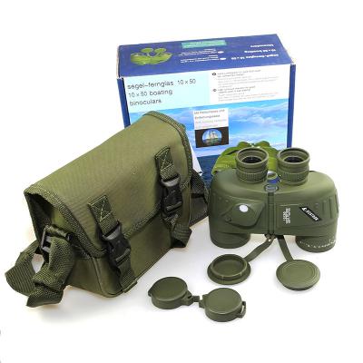 China 10X50 Military Binocular Optics Waterproof Shockproof Spotting Scope with Compass for Travel Camping 10x50 for sale