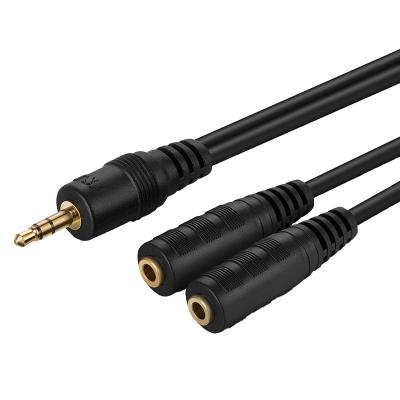 China CEKOTECH Car Customizing Stereo 3.5mm Male to 2 3.5MM Jack Female Audio Splitter Extension Cable for Car iPhone MP3 Headphone Speakers for sale