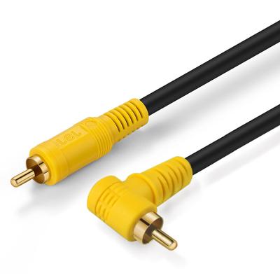 China CEKOTECH Car OFC 24K Gold Plated Copper RCA To RCA Digital SPDIF Right Angle Stereo Audio Subwoofer Coaxial Audio Video Cable for sale