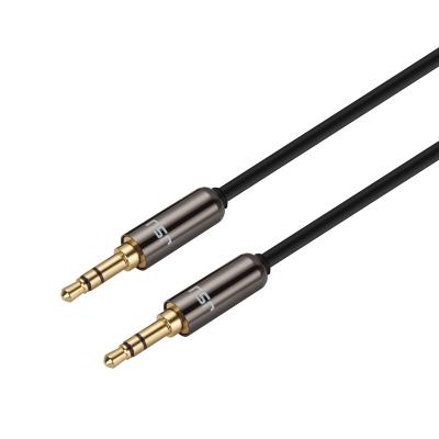 China CEKOTECH car luxury 24K gold plated 3.5mm connector brass stereo male to aux audio cable. 3.5MM Male For Car iPhone MP3/4 for sale