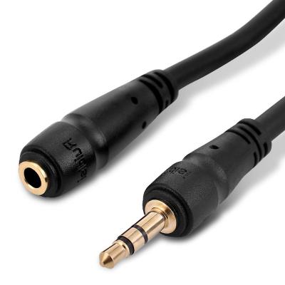 China CEKOTECH 24k Car Stereo Gold 3.5mm Male to 3.5MM Aux Female Extension Audio Cable. for Car MP3 MP4 Speakers Amplifier iPhone iPod for sale