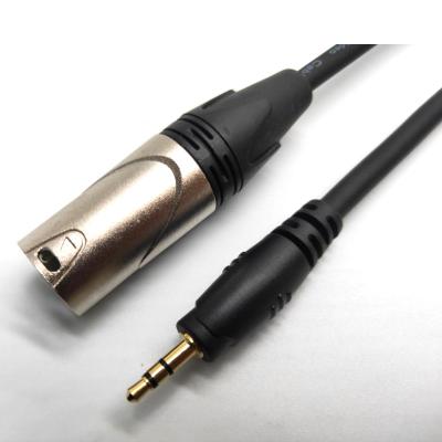 China Low Noise XLR To 3.5mm Microphone Mini Jack Aux Balanced Cable To XLR Audio Rope 22AWG Pure Copper For Mobile Phone Laptop Speaker Mixer for sale