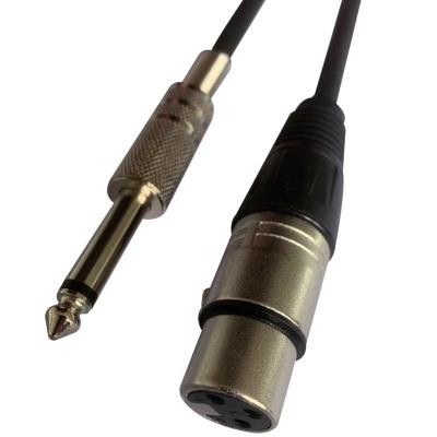 China Camera Low Noise Microphone Wire 6.35mm Jack Male To XLR Female Audio Cord For Guitar Mixer Amplifier Musical Instrument for sale