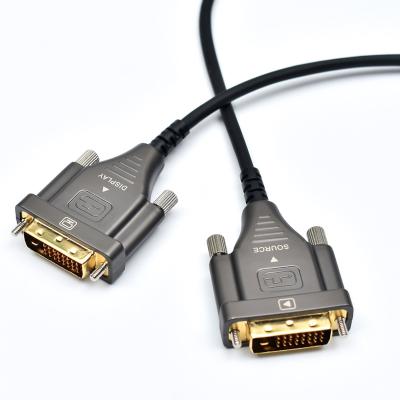 China Durable Gold Plated COMPUTER Plug 24k 10.2Gbps Support 3D 24+1 30hz 1080P Dual Link DVI-D Fiber Optic Cable for sale