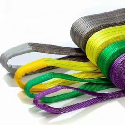 China 6ton 6m Polyester Eye Webbing Sling Safety Factor 7:1 6:1 5:1 Standard EN1492-1 2000 Flat for sale