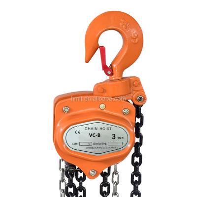 China Hotels VC-B 1 ton 2 ton 3 ton 5 ton tool hand lifting chain block for sale