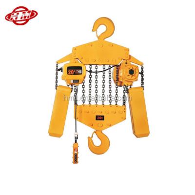 China hsy heavy duty 20 ton hotels electric chain hoist with trolley for sale