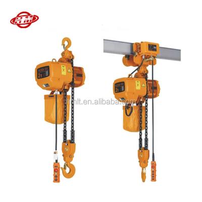 China Construction Hoist HSY 2 Ton Monorail Trolley Electric Chain Hoist for sale