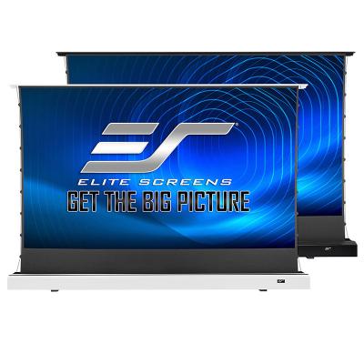 China New Products Electric Ultra Short Throw Ceiling Ambient Light Rejecting 16:9 Projector Screen Motorized 120 Inch for sale