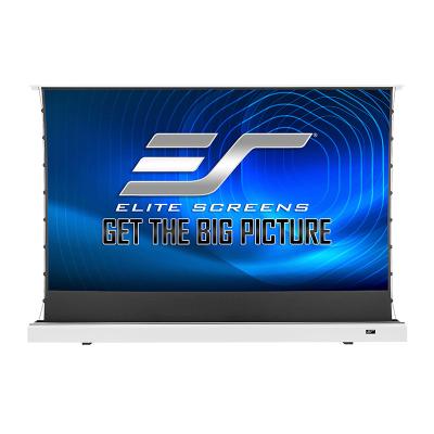 China Elites Best Electric Screens Floor Rising Projector Screen Tab Tension 101 16:9 Inch Pull Up Motorized Projector Screen With Remote for sale