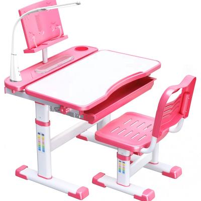 China Eco - Friendly Kids Furniture Study Table And Chairs Led Pink Blue Touch For School Students for sale