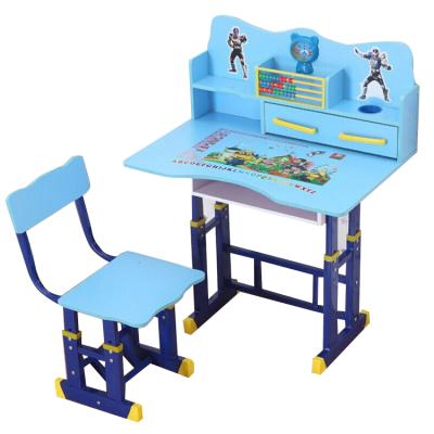 China Bule Eco - Friendly And Pink Height Kids Adjustable Home Study Table And Chair Furniture Set for sale