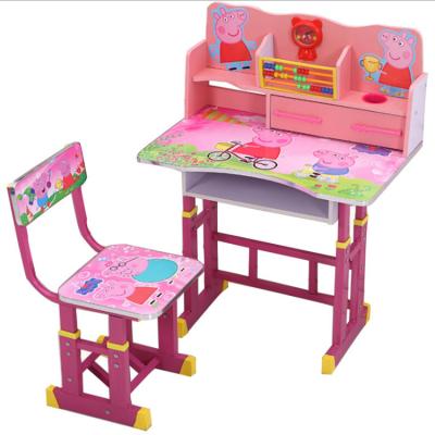 China New Design Eco - Friendly Kids Height Adjustable Study Table And Chair Home Furniture for sale