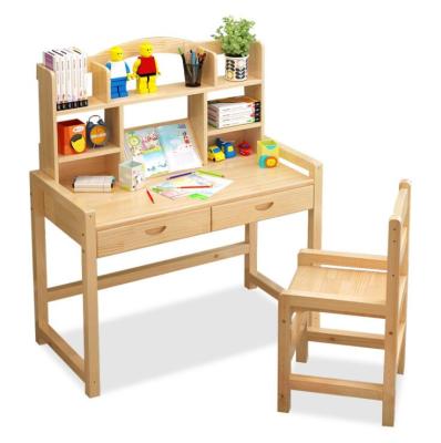 China Eco - Friendly Modern Custom Solid Wood Study Table And Chair Kids Furniture Set for sale