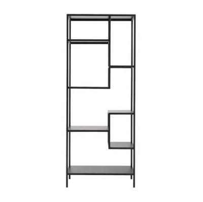 China Industrial Metal Ladder Shelf Durable Modern Large Furniture Wooden Tall Bookcase For Living Room for sale