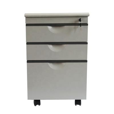 China Eco - Friendly Modern Rectangle MDF With HPL Metal 3 Drawers File Cabinet For Office Home for sale