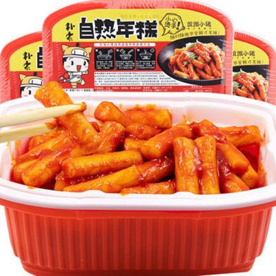 China Pujia 320gram 255gram self heating topokki instant food original; Hot Turkey Flavor Pot Topokki for sale