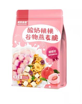 China 320G meizhoushike natural yogurt baked peach oatmeal cereal for sale