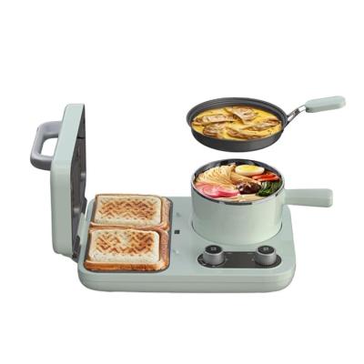 China Outdoor Home 3 in 1 Multifunctional Breakfast Maker Breakfast Maker with Electric Heater Toaster Frying Pan for sale