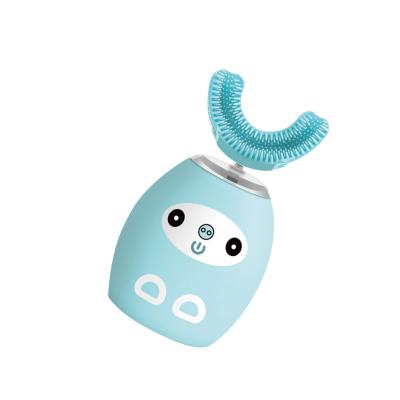 China Hot-selling Cartoon Creative U-shaped Automatic Toothbrush Battery Operated Ultrasonic Children's Voice Tooth Scaler For Home Use for sale