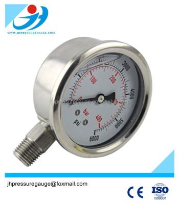 China YTN-63 Glycerine Filled Pressure Gauge for sale