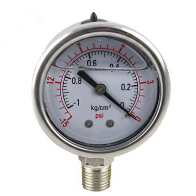 China 50mm Diameter All Stainless Steel Vacuum Pressure Gauge 1/4NPT Thread Y50-QG004 for sale