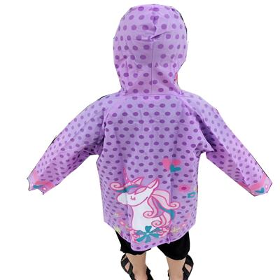 China 100% Footprint Logo Cartoon Kids Rain Coat Factory Sale Kids Waterproof Raincoat for sale