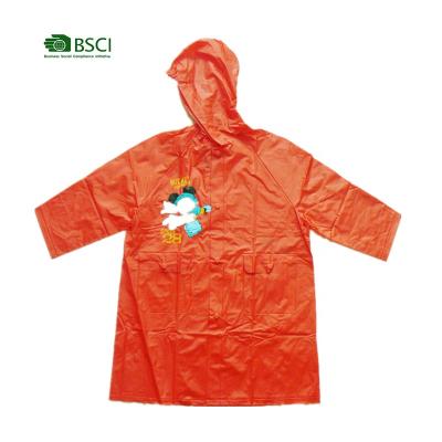 China Bachelor's Rainwear PVC Raincoat For Kids/Lovely Cartoon Pattern/Kids PVC Raincoat for sale