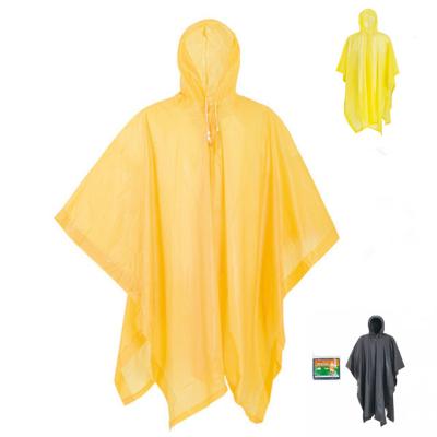 China Promotional High Quality Reusable Single Person Rainwear Adult PVC Rain Poncho /rain Coat Poncho With Logo Printing for sale