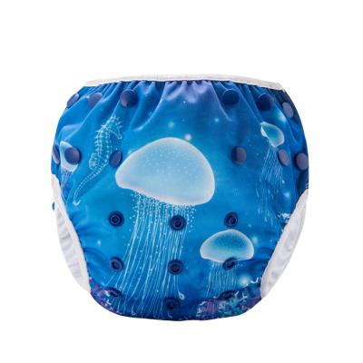 China Printed Cloths Baby Summer Pul Printed Cloths Adjustable Reusable Swim Diapers for sale