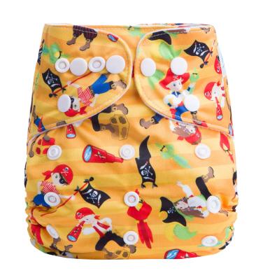 China Ananbaby 2020 Printed Soft Breathable Baby Diaper Leak Proof Waist Pull Cloth Waterproof Cloth Diaper for sale