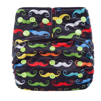 China AnAnBaby Charcoal Cloth Printed Reusable Eco Friendly Bamboo Diapers With Insert for sale