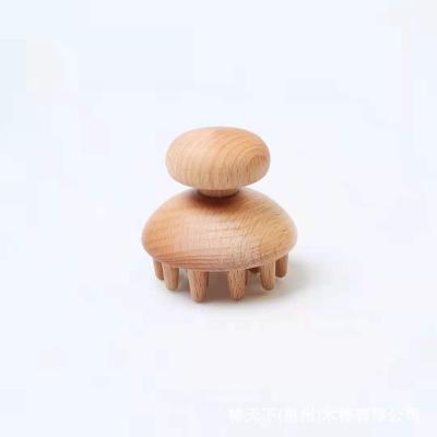 China Wooden Round Scalp Massage Body Mushroom Therapy Tools for sale