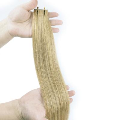 China 100%human Silky Straight Gold Hair Extension European and American Spot Wave Hair Belt Glue Glue Hair Extensions for sale