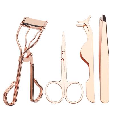 China Portable Multifunctional Eyelash Clip Aid Suit Stainless Steel Makeup Tool Eyelash Forceps Eyelash Curling for sale