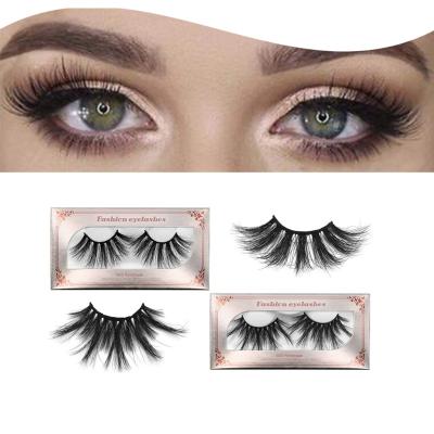 China RTS 25mm Thick Fluffy Soft Treatment Fake 3D Mink Eyelashes False Eyelashes Natural Thick False 3d Mink Eyelashes for sale