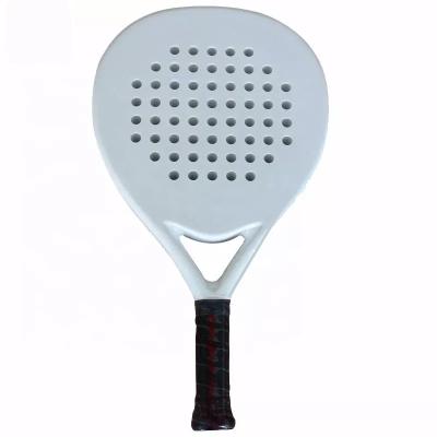 China Wholesale best quality fashion face padel racket white carbon fiber JPR001 for sale