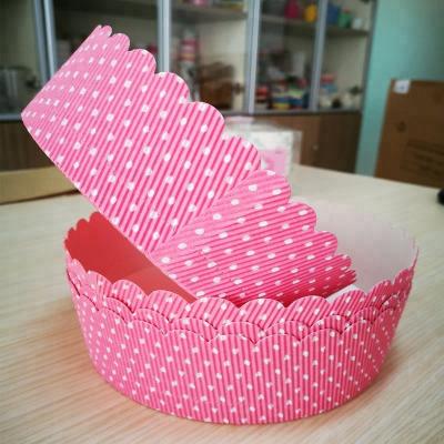 China Disposable Colored Printed Disposable Corrugated Paper Baking Pan For Cakes for sale