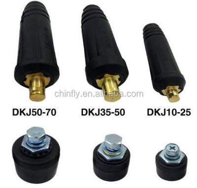 China Copper male and female cable connector 10-25 35-50 / euro type welding cable connector 10-25 35-50 / welding cable connector for sale