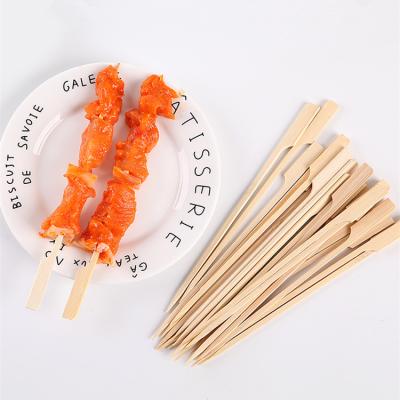 China Hot selling easily cleaned bamboo flat gun sushi skewer stick with custom logo in low price for sale