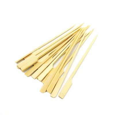 China Factory Price Selections Disposable Smooth Bamboo Flat Bamboo BBQ Skewer Eco-friendly Healthy BBQ Skewer Easily Cleaned for sale