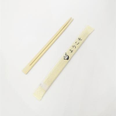 China E-Co Friendly Natural Bamboo Disposable Twin Chopsticks Paper Packaging for sale