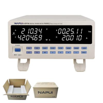 China Iron Digital Electricity Meter Wattmeter Intelligence Power Analyzer for V/A/W/PF PM9812 for sale