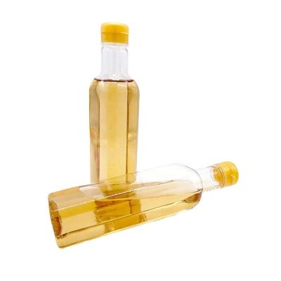China Transparent Square Plastic Oil Bottle 500ml Oil Bottle for sale