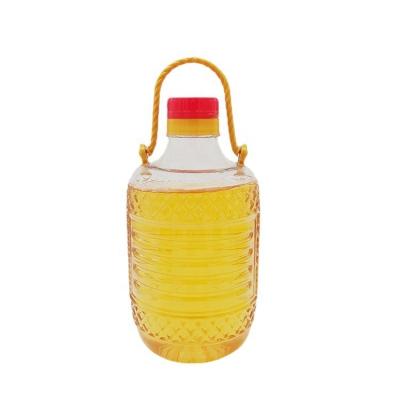 China Oil Bottle 5 L Large Volume Plastic PET Bottle Screen Printing For Cooking Oil for sale