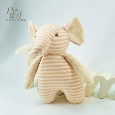 China Cute Luxury Organic Cotton Baby Grandfine Fun Elephant Plush Toys Soothing Dolls For Sleeping Baby for sale