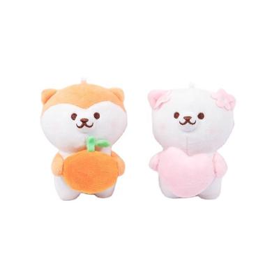 China Cute and popular Shiba Inu plush toy fruit doll dog girl heart hanging plush doll creative decoration gift for sale