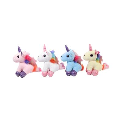 China Four-color Plush Unicorn Doll Small Bag Pendant Child Lover Gift Female Japanese Plush Line for sale